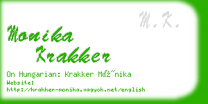 monika krakker business card